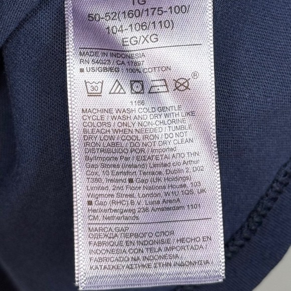 NWT GAP Womens Relaxed Fit T-Shirt, 100% Organically Grown Cotton, True Navy, XL - Picture 5 of 8